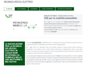 MOBILITÀ SOSTENIBILE - RICARICA VEICOLI ELETTRICIGSE per la mobilità sostenibile